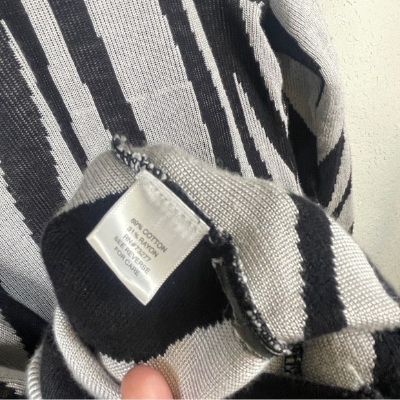 DANA Buchman Zebra Open Front Cardigan Black and White Size Large - Picture 6 of 10